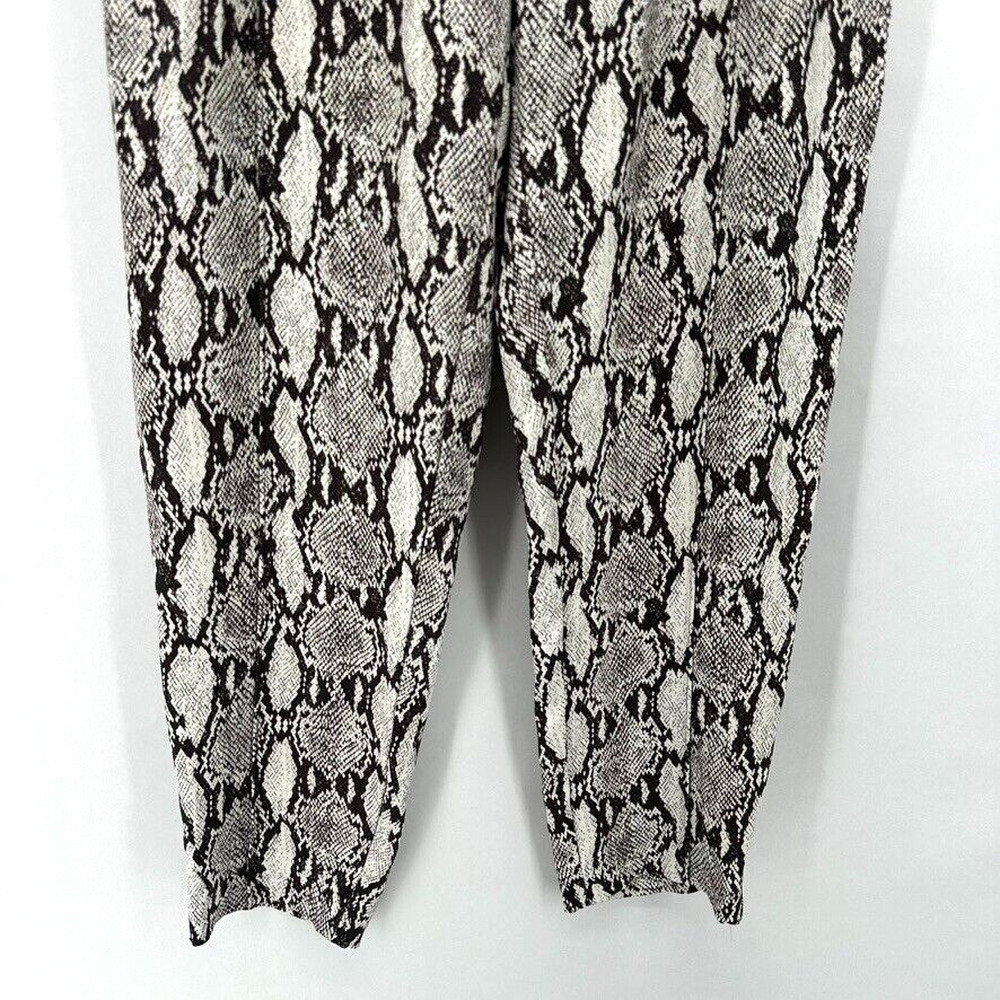 Alc Elijah Python Print Pants Size 2 Brown Ivory … - image 3